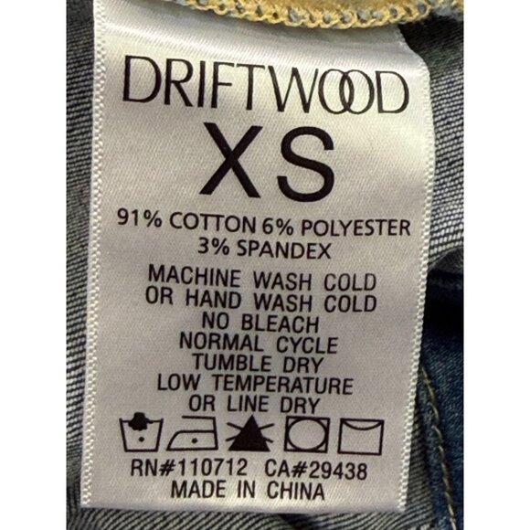 Free People x Driftwood Neptune Embroidered Denim Jumpsuit XS - Picture 16 of 16